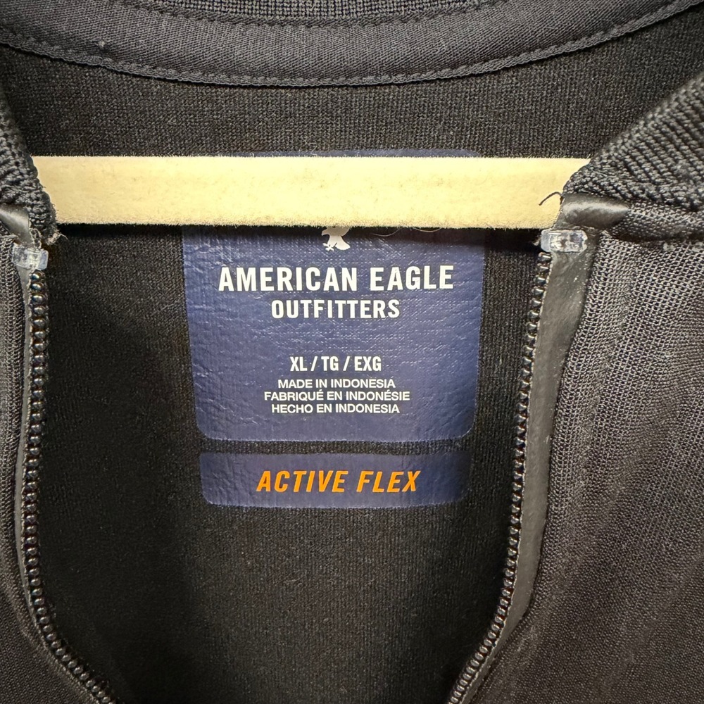 American Eagle USA Active Flex XL Black Full Zip Jacket Athletic Mens - Picture 2 of 5